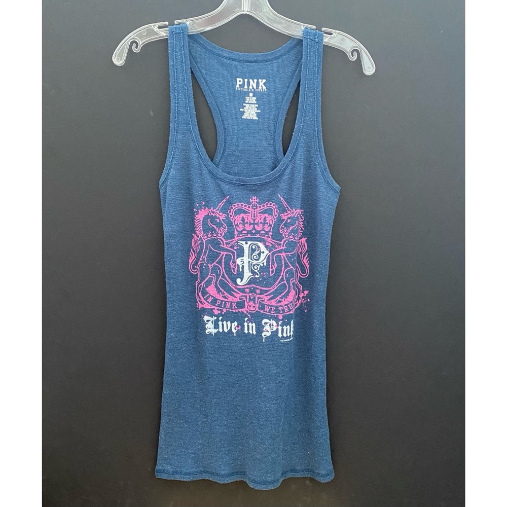 Victoria’s Secret PINK Unicorn Sleep Tank Vintage Y2K - Picture 1 of 6